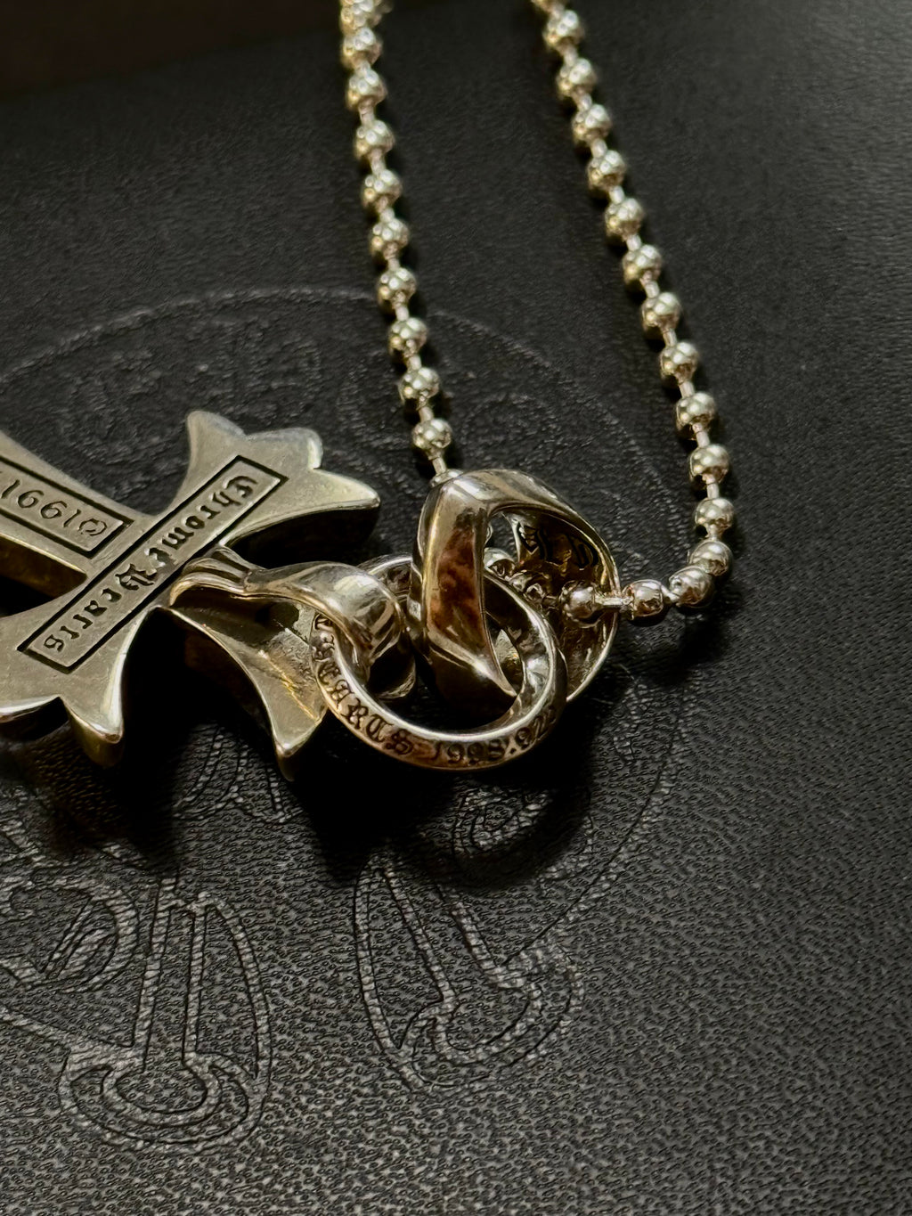 CH Ball Chain Cross Necklace