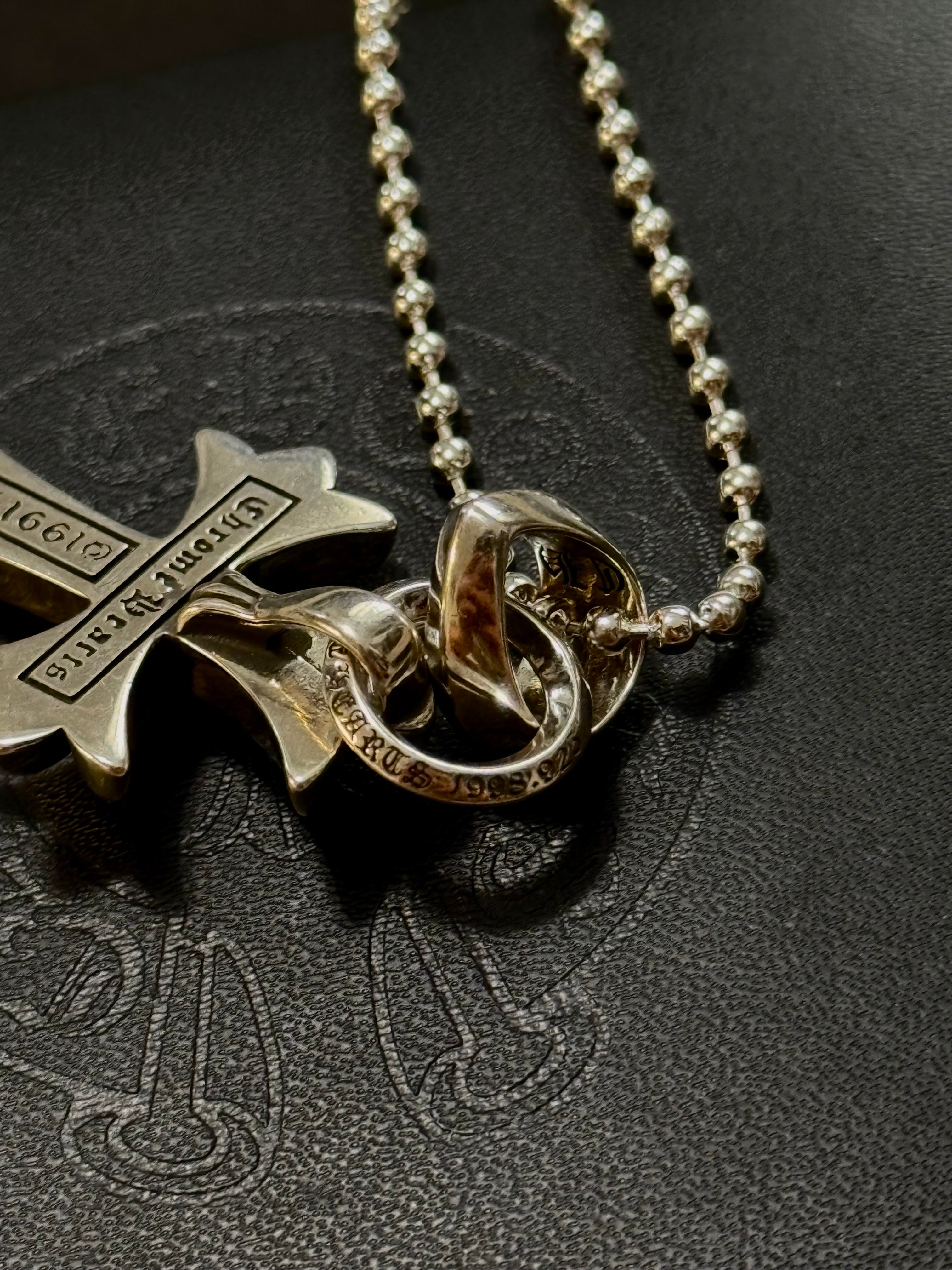 CH Ball Chain Cross Necklace