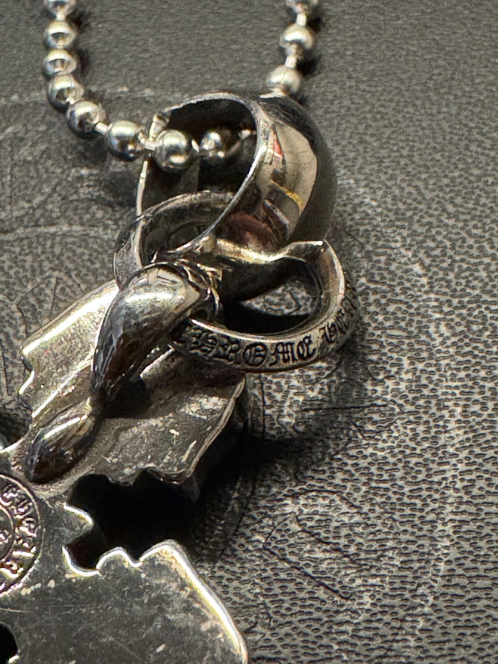 CH Ball Chain Gothic Cross Necklace