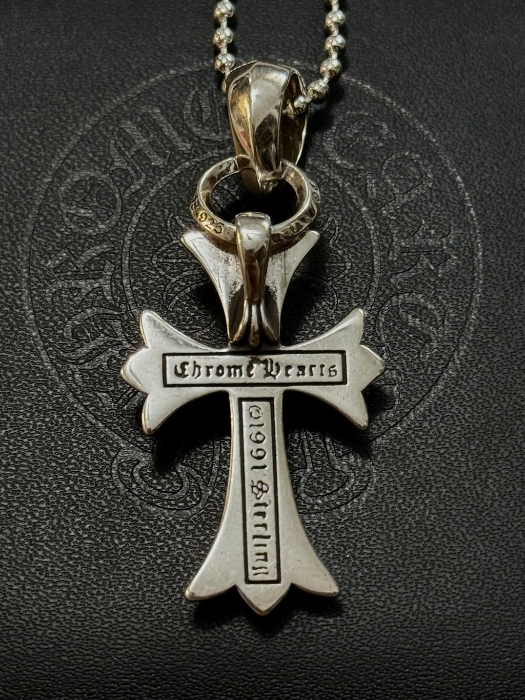 CH Ball Chain Cross Necklace