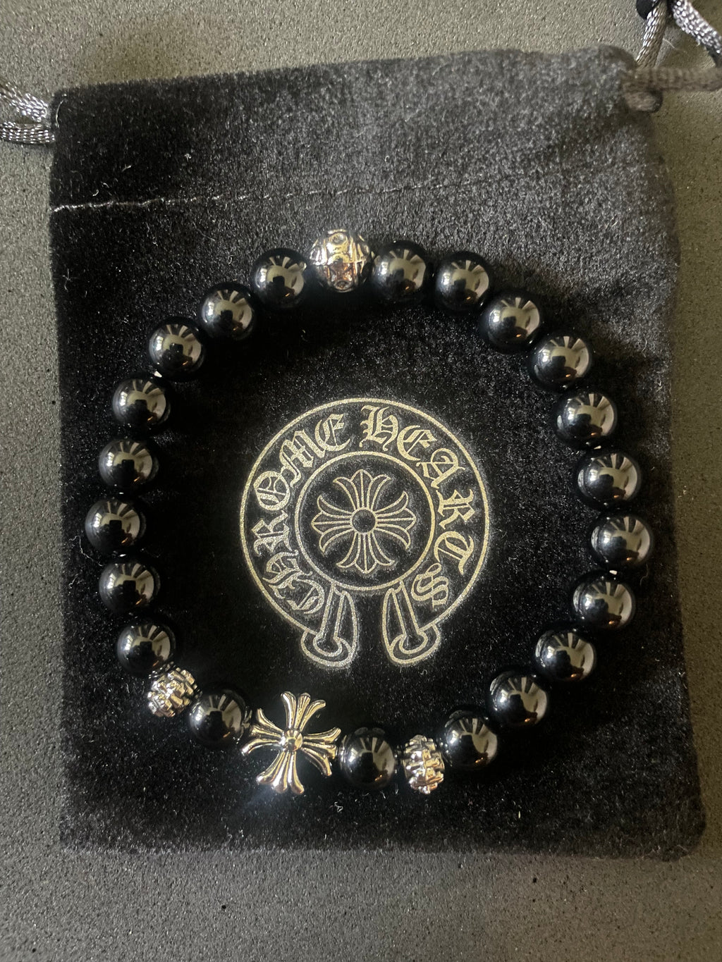 CH Onyx Bead Bracelet