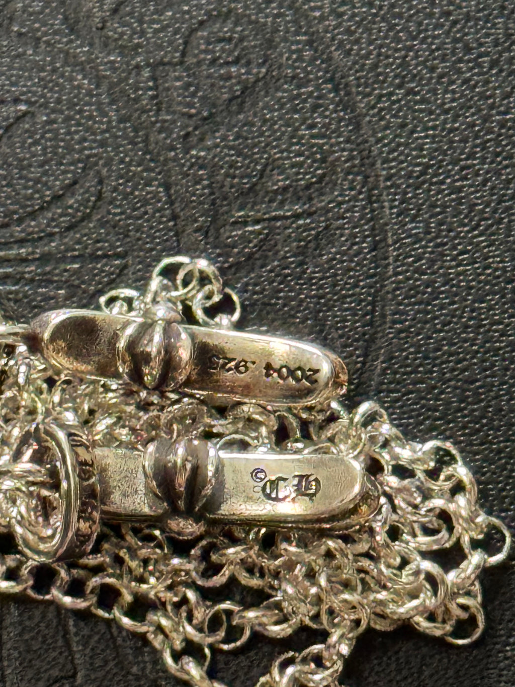 CH .925 Mini Pink Sapphire Cross Chain