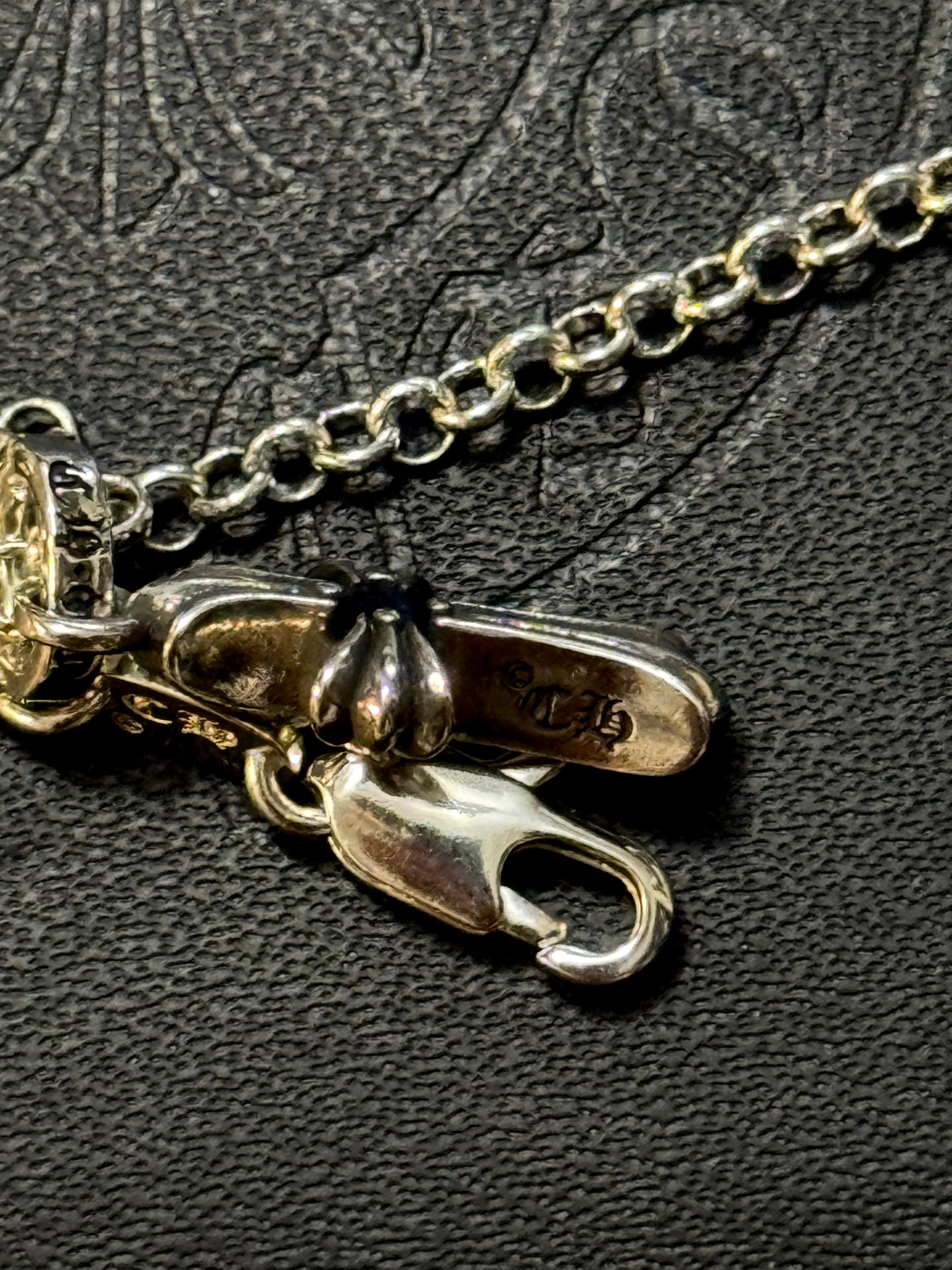 CH .925 Mini Blue Sapphire Cross Chain