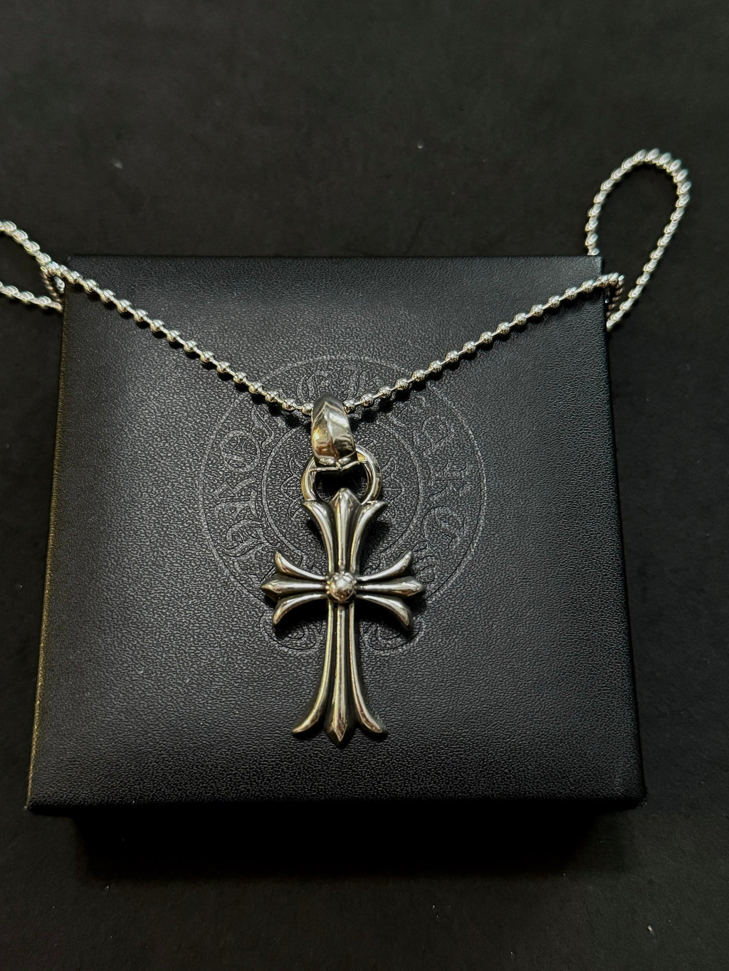 CH Ball Chain Cross Necklace