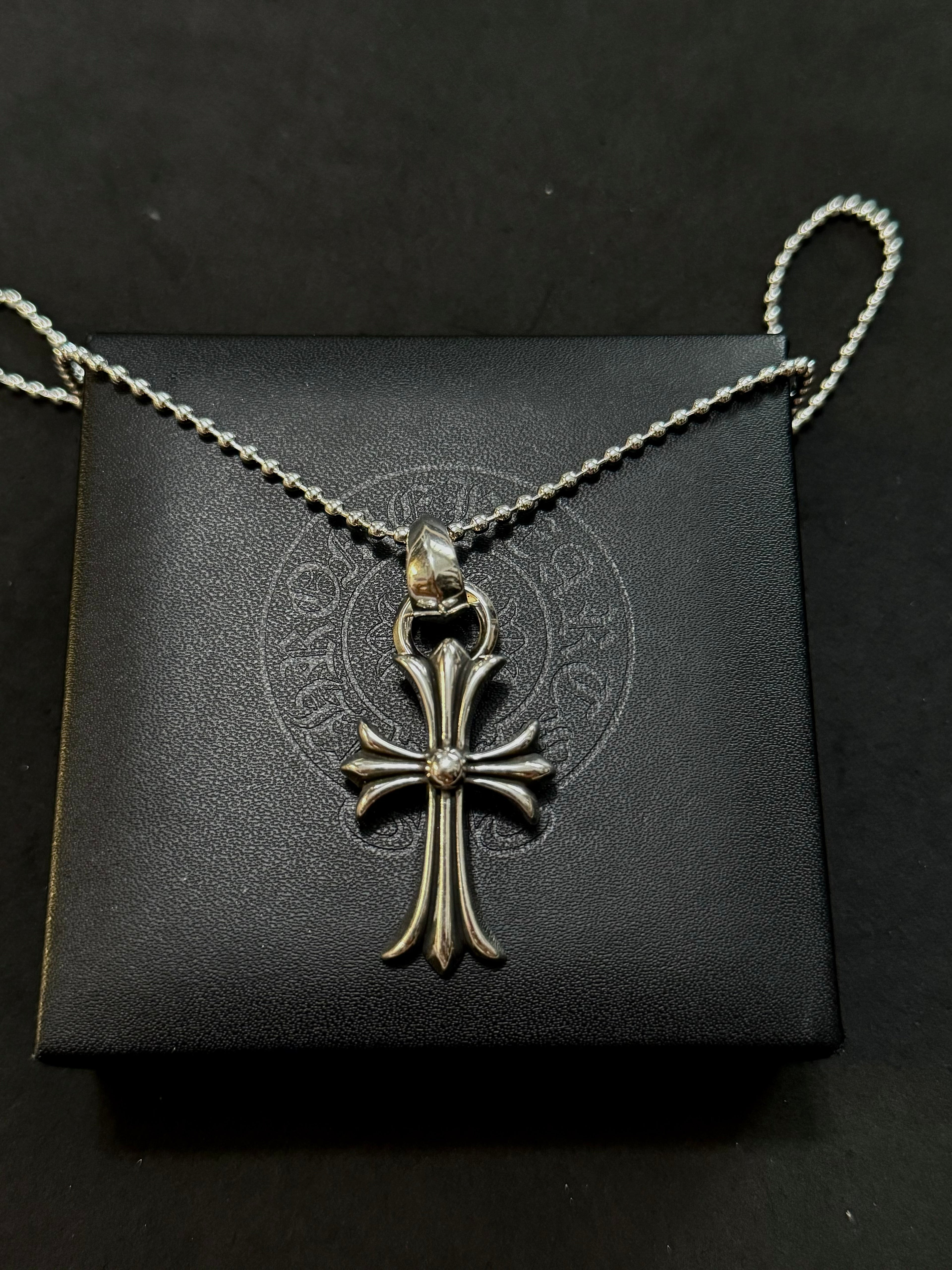 CH Ball Chain Cross Necklace