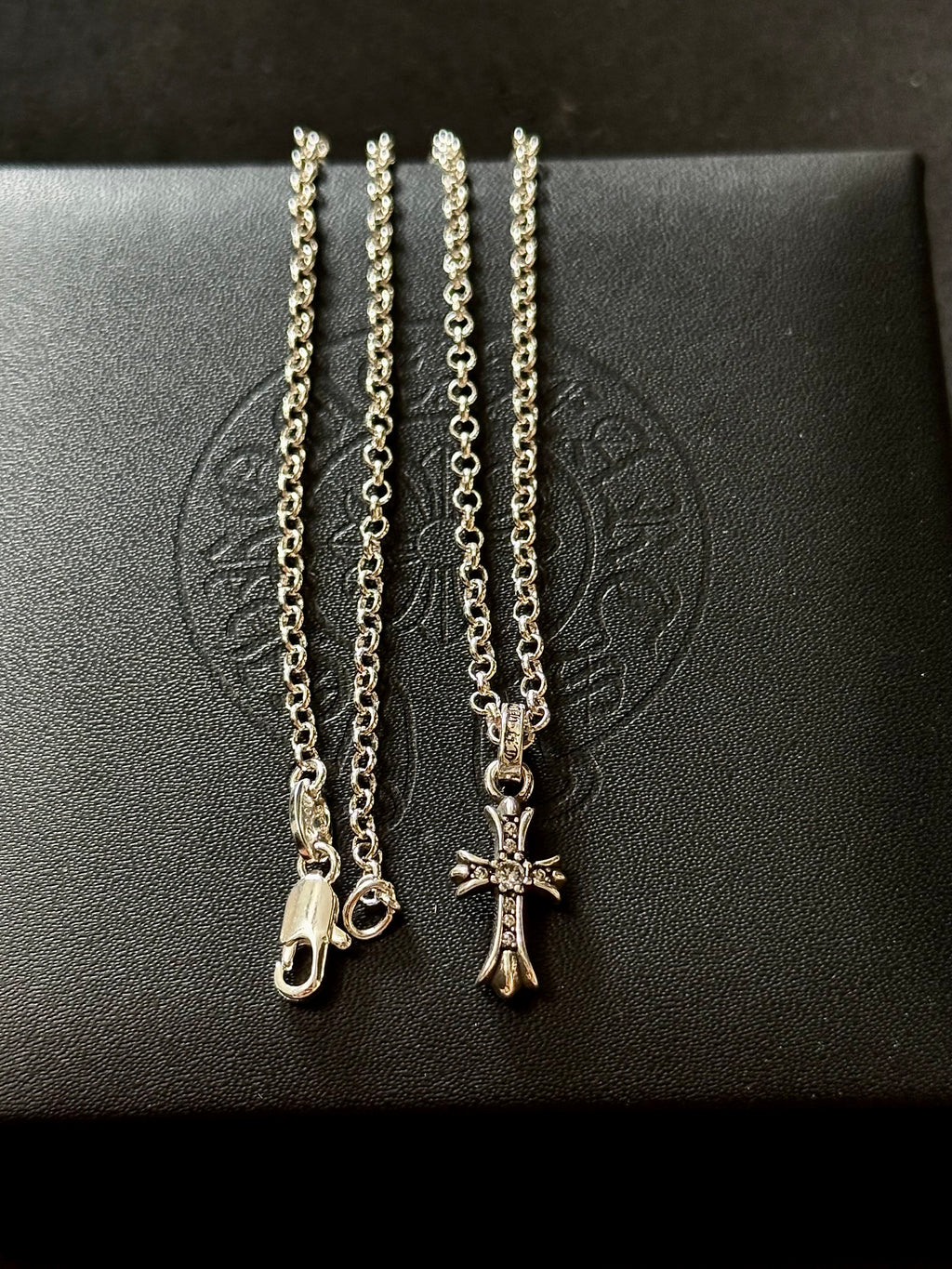 CH .925 Mini Diamond Cross Chain
