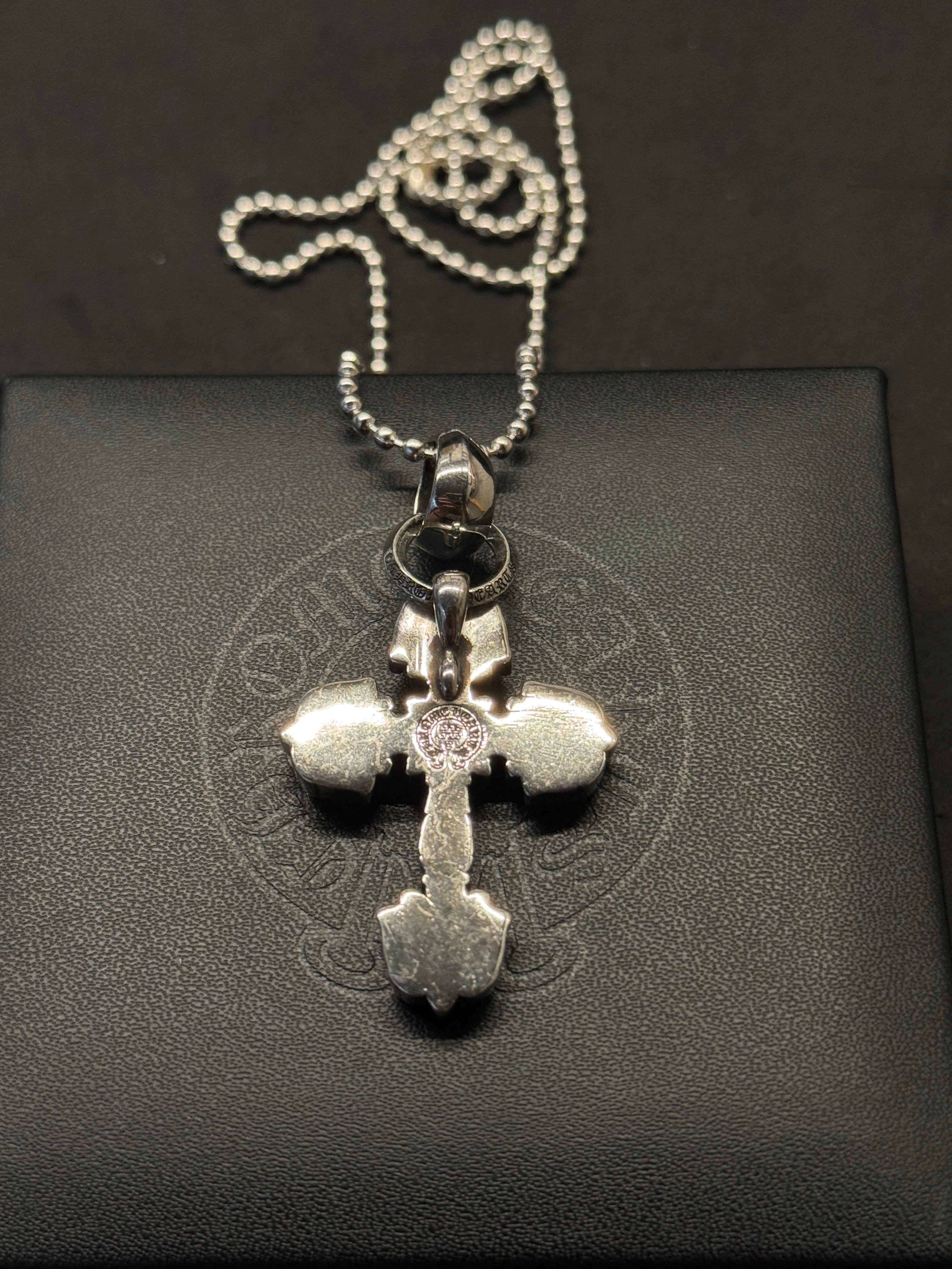 CH Ball Chain Gothic Cross Necklace