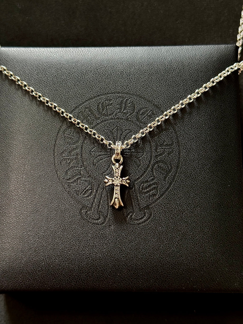 CH .925 Mini Diamond Cross Chain