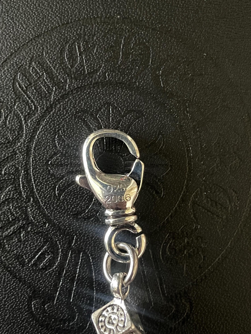 Ch gothic style y2k chrome silver punk dice chrome bracelet grunge b3