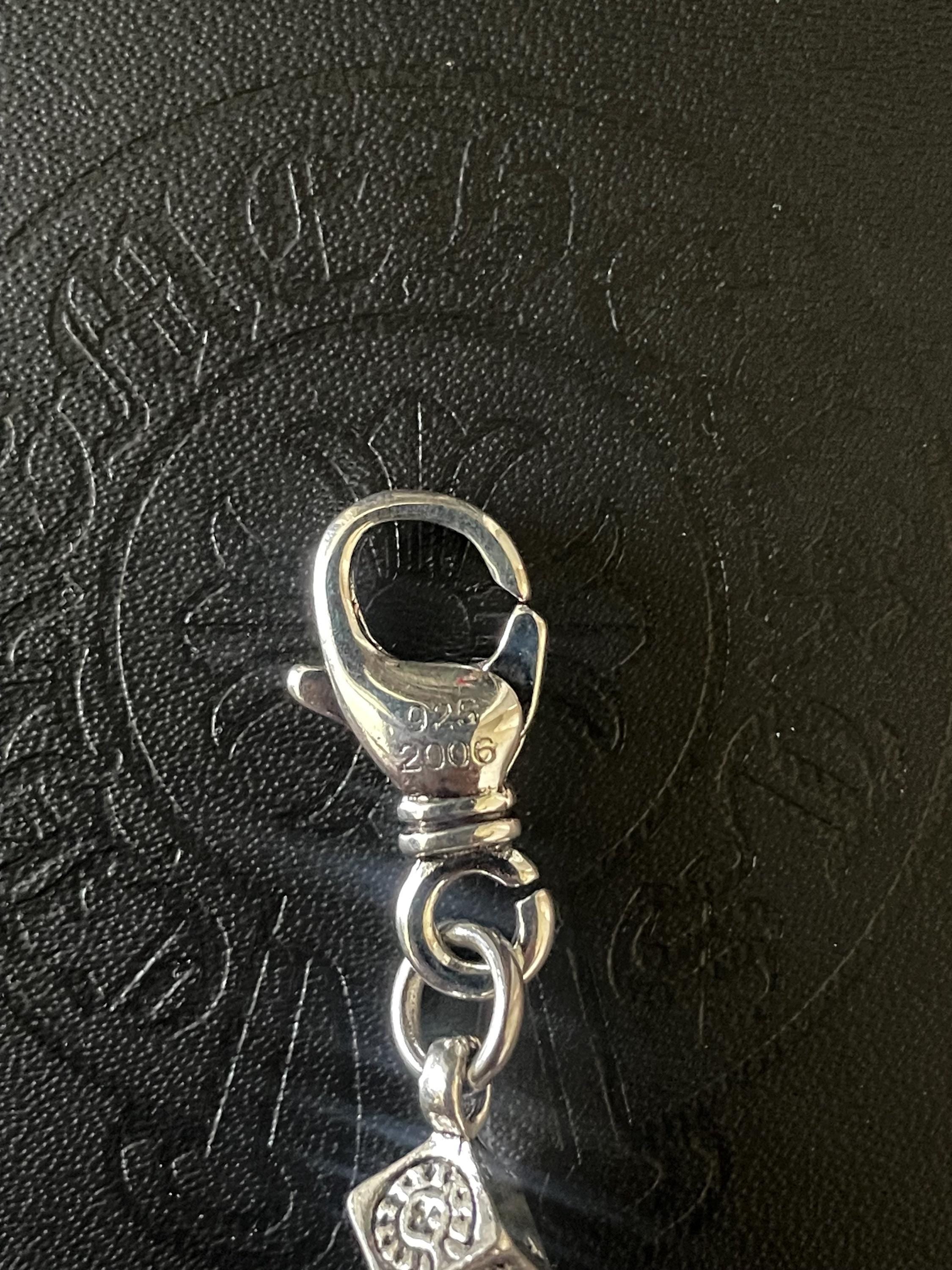 Ch gothic style y2k chrome silver punk dice chrome bracelet grunge b3